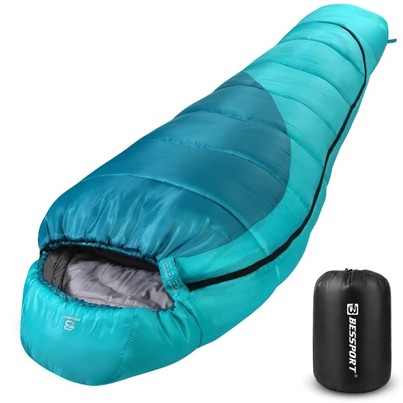 Bessport Mummy Sleeping Bag | 15-45 â„‰ Extreme 3-4 Season Sleeping Bag for Adults Cold Weatherâ€“ Warm and Washable, for Hiking Traveling & Outdoor Activities - Image 1